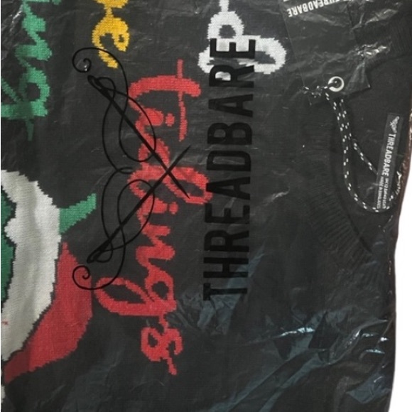 Threadbare Plus Christmas Gherkin Women's Crew-Neck Knit
Sweater In Black 12US - Picture 8 of 15